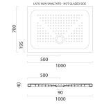 GSI - Keramická sprchová vanička, obdĺžnik 100x70x4cm, biela ExtraGlaze 47100711