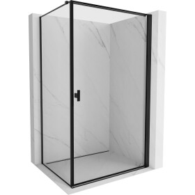 MEXEN/S - Mist-B sprchovací kút dvere krídlové pravá 70 x 110, čierna okraj, čierna 8A2T-070-110-70-70-P
