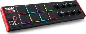 AKAI LPD 8 MKII - Mini USB/MIDI kontrolér čierna (LPD 8 MKII)