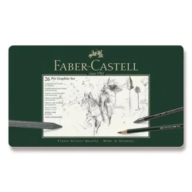 Faber-Castell Grafitové ceruzky v kovovej krabičke / 26ks (112974)