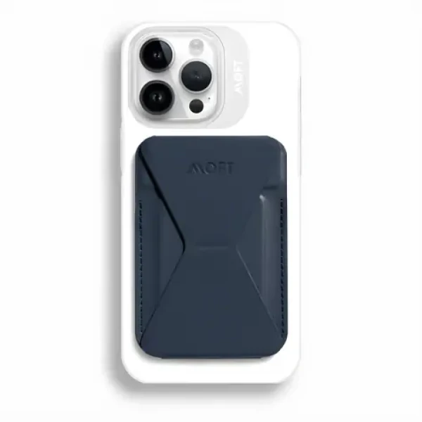 Moft X Mini tmavo modrá / Peňaženka a stojanček na telefón / Samolepiace / RFID ochrana / 2 karty (MS007S-1-DEBU)