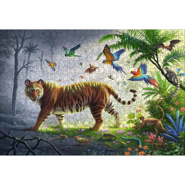 Ravensburger Puzzle drevené Tiger džungli