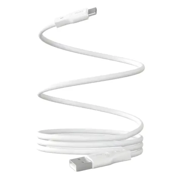 Puro Magnetic biela / Magnetický kábel / USB-A - USB-C / 10 W / 1 m