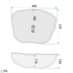 REA - Umývadlo na dosku Isla Aiax REA-U3222