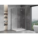 MEXEN/S - Mist-F Duo sprchovací kút skladacie dvere pravá 80 x 90, transparent, chróm 8A6-080L-090P-01-00