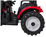 Mamido Detský elektrický traktor MEGA D68 24V s prívesom červený