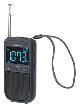 Camry CR 1905 čierna / Prenosné rádio / FM/AM / USB nabíjanie / Budík / LCD displej (CR 1905)