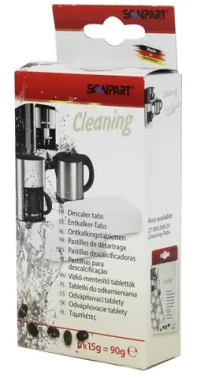 Scanpart Odvápňovacie tablety pre kávovary / Odvápňovacie tablety / 6 ks a 15 g (4012074031282)