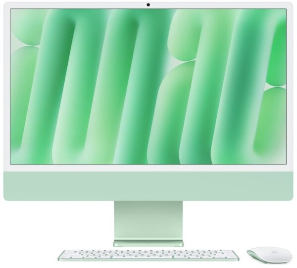 Apple APPLE iMac Z1EM 59,62cm 23,5Zoll Standardglas M4 10C CPU/10C GPU/16C N.E. 24GB 256GB SSD Gbit Eth MM NumKey TID DE Gr�n