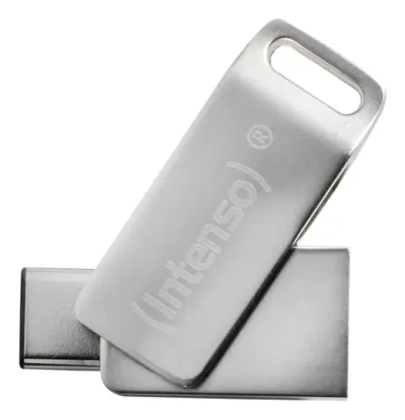 INTENSO cMOBILE Line strieborná / USB flash disk / USB-C a USB-A / 32GB / USB 3.2 Gen 1 (3536480)