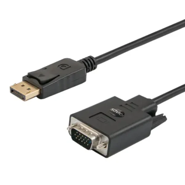 SAVIO CL-92 VGA - DisplayPort adaptér FM čierna (KABSAVMON0035)