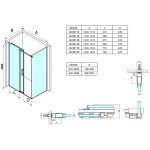 GELCO DRAGON BLACK Sprchové dvere do niky 1500 číre sklo, GD4615B GD4615B