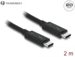 DeLock Thunderbolt USB-C kábel čierna