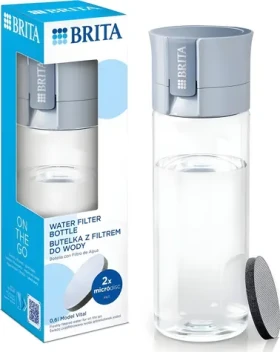Brita Fill Go Vital modrá / Filtračná fľaša na vodu / 0,6 l / 2x MicroDisc (1020105)
