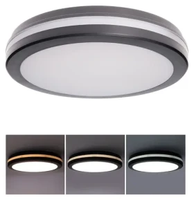 Solight Gari čierna / LED osvetlenie / 26W / 2340lm / 3CCT / IP65 / 30cm