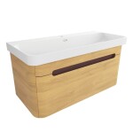 Kúpeľňová skrinka s umývadlom SAT Fusion 97,5x43x45 cm dub medový mat SATFUSION100DMMW SATFUSION100DMMW
