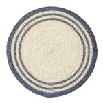MADAM STOLTZ Prestieranie Seagrass Blue/White Ø 35 cm