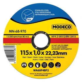 Modeco MN-68-971 / Rezný kotúč plochý tenký / 125 mm / nerezová oceľ / 25 ks (MN-68-971)