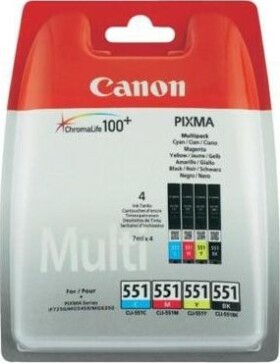 Canon Canon Toner Cli-551 Bkcmy 4Pack 4 X 7 Ml