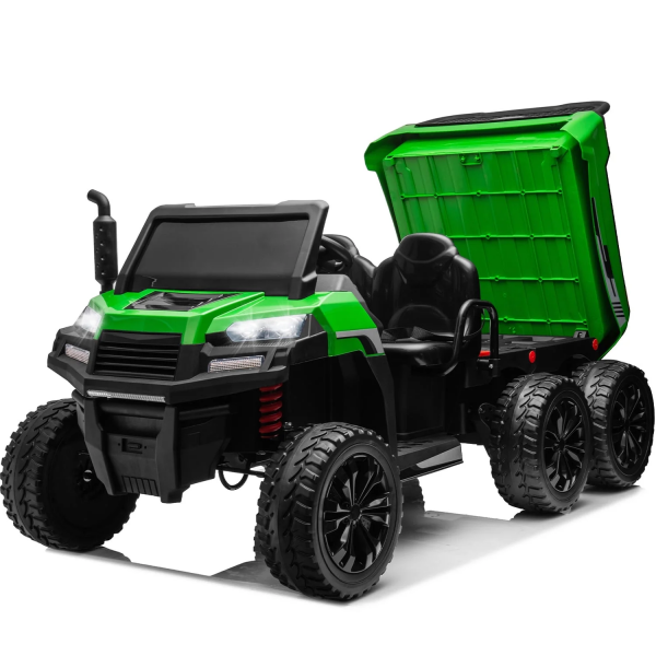 Mamido Mamido Elektrické autíčko Farmer Truck 6x6 Sklápacie 60kg zelené