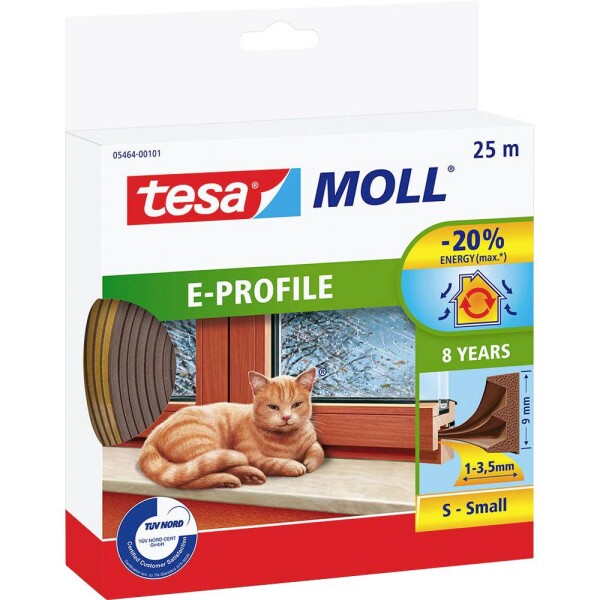 Tesa E-Profil 05464-00101-02 tesniaca páska tesaMOLL® hnedá (d x š) 25 m x 9 mm 25 m; 05464-00101-02