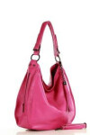 Dámska kožená taška model UNI tmavě růžová