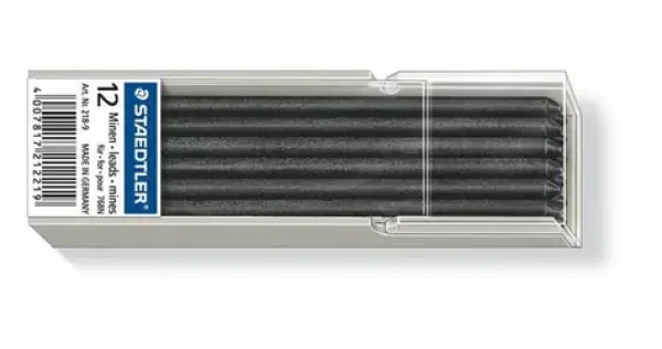 Staedtler Lumocolor náhradná tuha čierna / 3 mm / 70 mm / 12 ks (218-9)