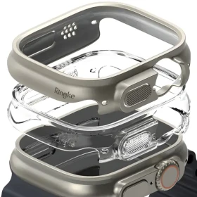Ringke Slim kryt pre Apple Watch Ultra 1/2 49mm číra a titánová / Ochranný kryt / 2 ks v balení