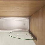 H K - Vaňová zástena S1 FLAG 100x150cm - jednodielna sklopná, číre sklo SE-S1FLAG100