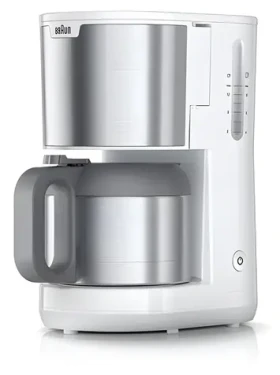 Braun PurShine KF 1505 biela / Kávovar na prekvapkávanú kávu / 1000 W / 9 šálok / termoska 1,2 l (0X13211070)