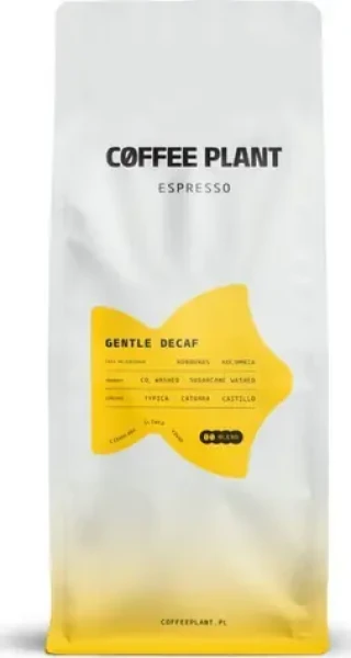 COFFEE PLANT Zrnková káva Espresso Gentle Decaf / 1 kg / Bez kofeínu (2102000022)