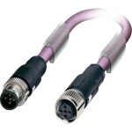 LAPP AB-PB-M12MS-5,0PUR-M12FS dátový zástrčkový konektor pre senzory - aktory, upravený, 22260776, piny: 2, 5.00 m, 1 ks; 22260776