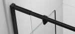 POLYSAN - EASY BLACK otočné sprchové dvere 760-900, sklo Brick EL1638B