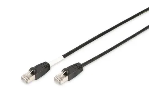 Digitus Cat6 S/FTP čierna / Patch kábel / 10 m / RJ-45 / Outdoor UV odolný / PoE++ (DK-1644-100/BL-OD)
