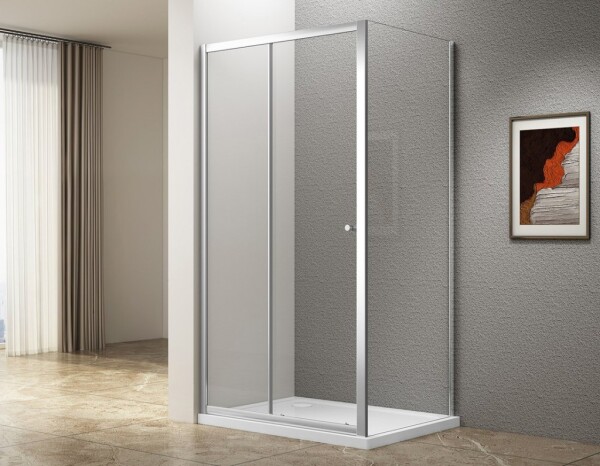 AQUALINE - UGGA obdĺžniková sprchová zástena 1400x900, sklo číre ATS140-02