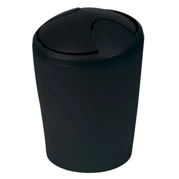 Spirella MOVE výklopný odpadkový kôš 2 L čierny / plast (7610583149541)
