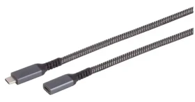 SCONN USB-C predlžovací kábel textilný / Predlžovací kábel / USB 3.2 / PD / 0,5 m (14-74003)
