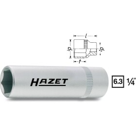 Hazet 850LG 850LG-5.5 vonkajší šesťhran zásuvka 5.5 mm 1/4 (6,3 mm); 850LG-5.5