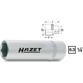 Hazet 850LG 850LG-11 vonkajší šesťhran zásuvka 11 mm 1/4 (6,3 mm); 850LG-11