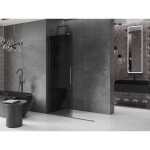 MEXEN/S - Velar Sprchová zástena posuvná Walk-in 160 x 200, grafit 8 mm, grafit metal 871-160-000-43-95