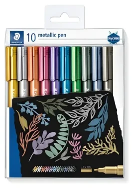 Staedtler Metallic / Popisovač / okrúhly hrot / mix farieb / 10 ks / 1-2 mm (8323 TB10)
