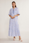 Monnari Midi šaty Vzorované šaty ležérnym strihom Multi Blue