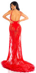 Soo Seductive! open back lace Red Carpet Dress Red Einheitsgroesse