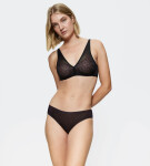 TRIUMPH SIGNATURE SHEER - Taj nohavičky s neviditeľným strihom a jemnou čipkou Triumph BLACK 40