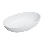 OMNIRES - SHELL M+ umývadlo na dosku, 60 x 35 cm biela mat /BM/ SHELLUNBM