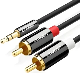Ugreen 10591B čierna / Kábel / Jack 3,5 mm (M) - 2x RCA (Cinch, M) / 5 m (10591B)