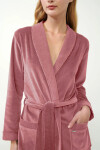 Dámsky zamatový župan 21143 Powder Pink - Vamp M pudrovo-růžová
