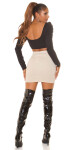 Sexy Koucla Highwaist Basic Miniskirt brown M