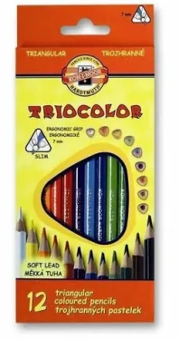 KOH-I-NOOR Trojhranné pastelky tenké Triocolor 18 ks (24281)