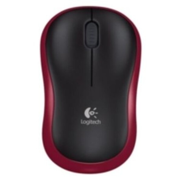 Logitech myš Wireless Mouse M185 / optická / 3 tlačidlá / červená-čierna (910-002240)